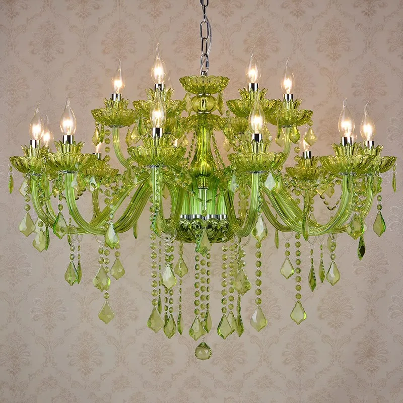 

European Living Room Chandelier Villa Atmospheric Light Luxury Crystal Hanging Lamp Simple Modern Home Dining Rooms Light Lustre