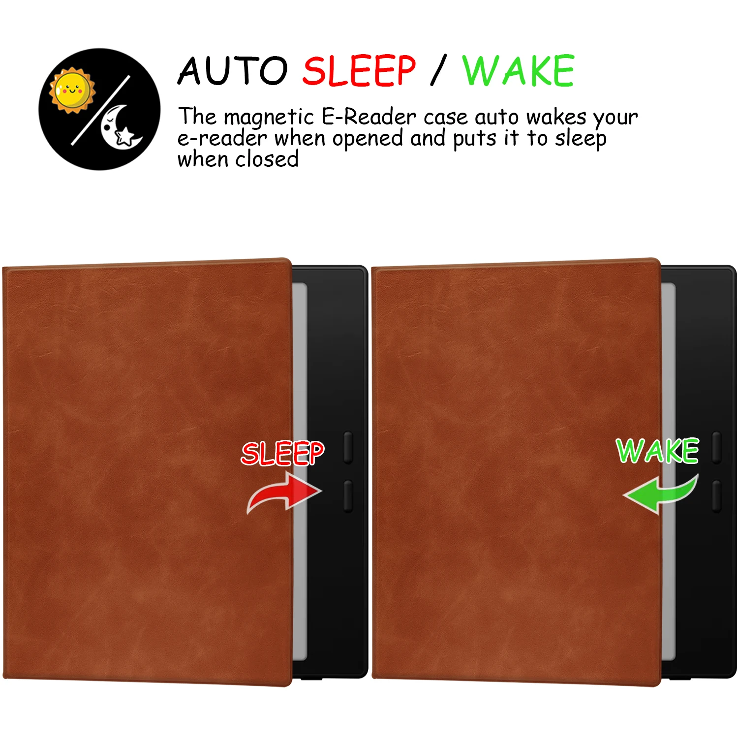 Ultra-Slim Magnetic Leather Case with Auto Sleep/Wake