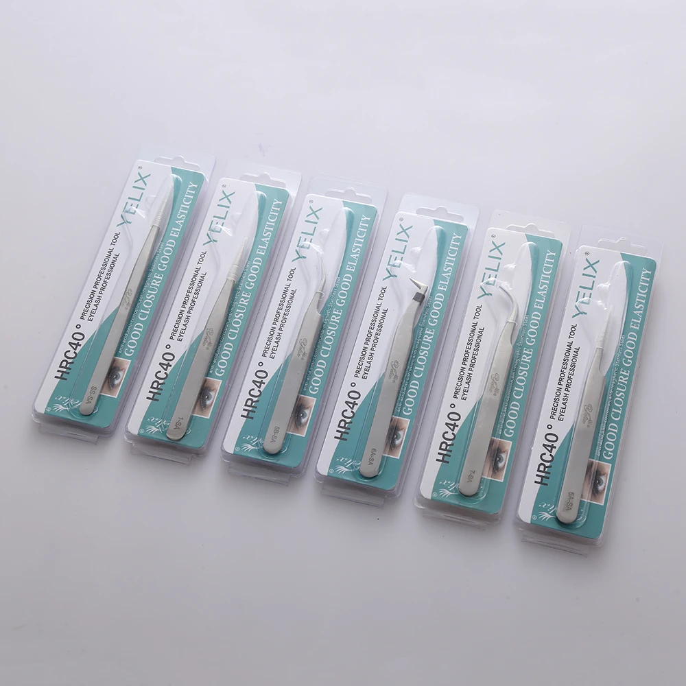 Yelix Eyelash Extension Tweezers Eyelash Tweezers SA Volume Lash Tweezers Pincet Professional Hyperfine High Precision 6