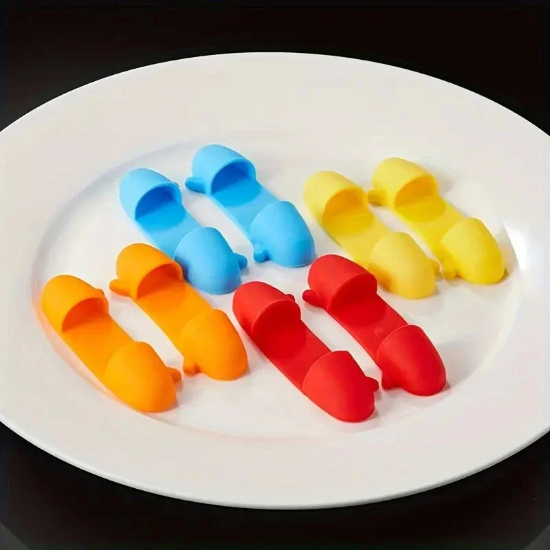 Anti Scalding Finger Potholders Silicone Pinch Mitts Cooking Pot holders Oven Accessories for Hand Protection Kitchen Gadget silicone oven mitts silicone oven gloves cotton pot holders