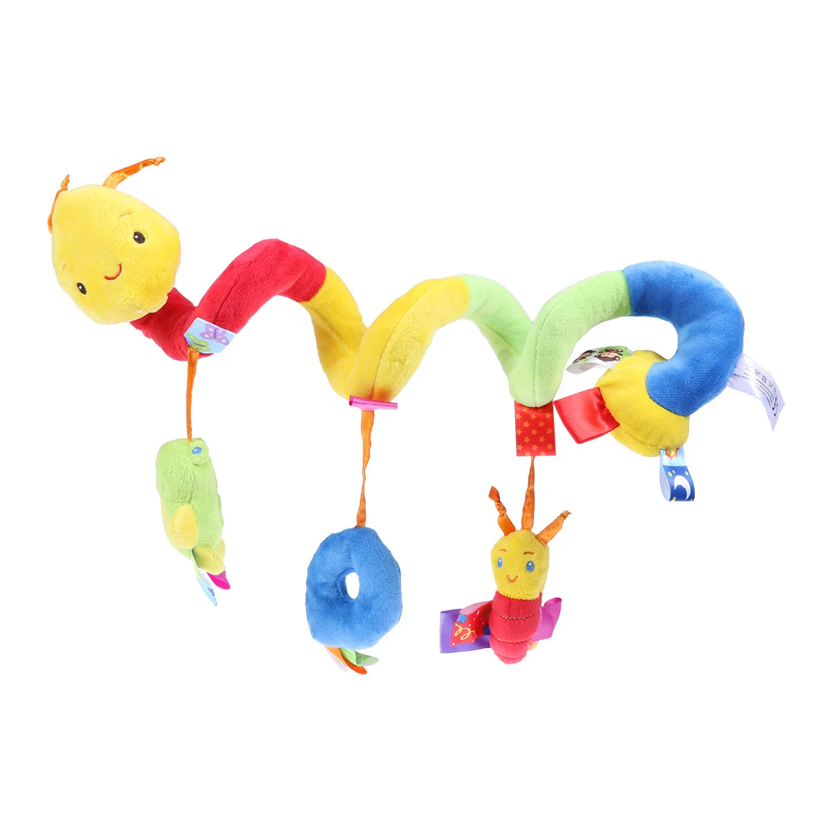 

Infant Baby Crib Cot Pram Hanging Rattles Spiral Stroller Car Seat Toy with Ringing Bell Educational Sound Colorful Plush toys