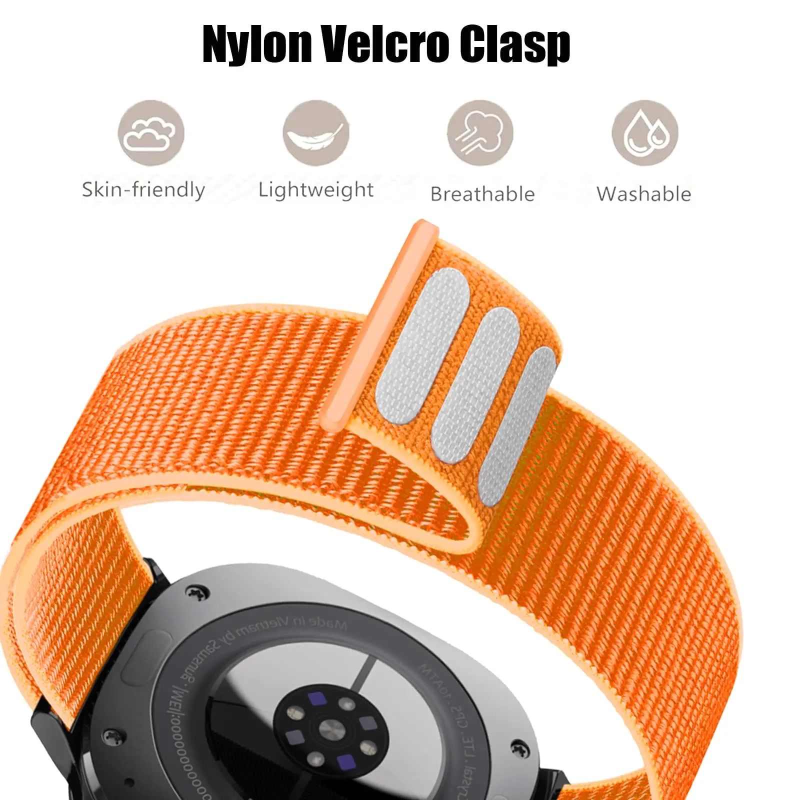 Sport Nylon Loop Bracelet for Smartwatch - Universal 47mm Strap