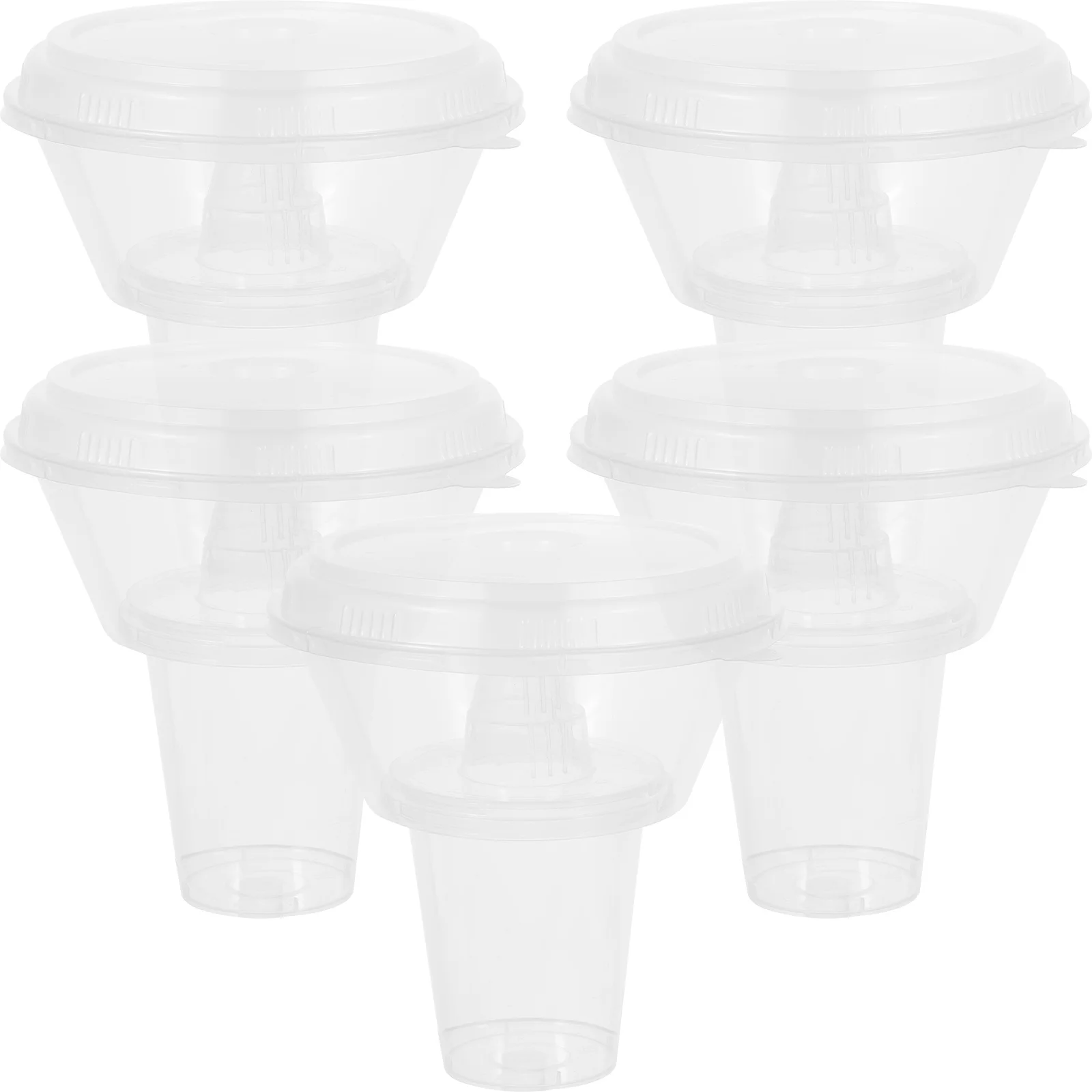 

5 Sets Water Glasses Drink Cup Delicate Beverage Thickened Small Snack Bowl Combined Food Portable Outdoor