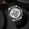 NAVIFORCE High-end Brand Men's Business Watches Luxury Classic Quartz Wristwatch Chronograph Date Silicone Band Waterproof Watch