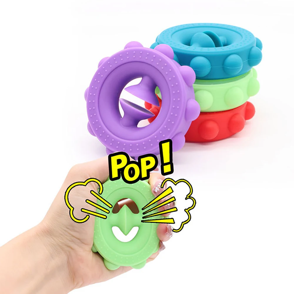 New Gripper Anti Stress Finger Hand Grip Relief Stress Fidget Toy Adult Child Simple Dimple Stress Silicone Toys Decompression - Bilde 2