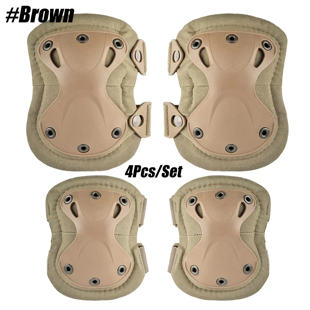 NC Sport Genouillères Et Coudières Tactiques à Coque Dure - Protection Sécurité Pour Chasse, Airsoft, Paintball
