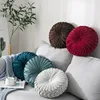 35cm Throw Pillow for Couch Decorative 3D Pumpkin Vehicle Wheel Round Velvet Cushion for Sofa Bed Floor Office Chair Cushions 4