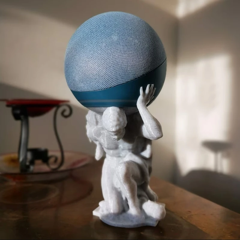 Supporto Da Tavolo Per Echo Dot 4/5a Gen – Forma Di Drago 3D – Decorazione Originale E Portatile