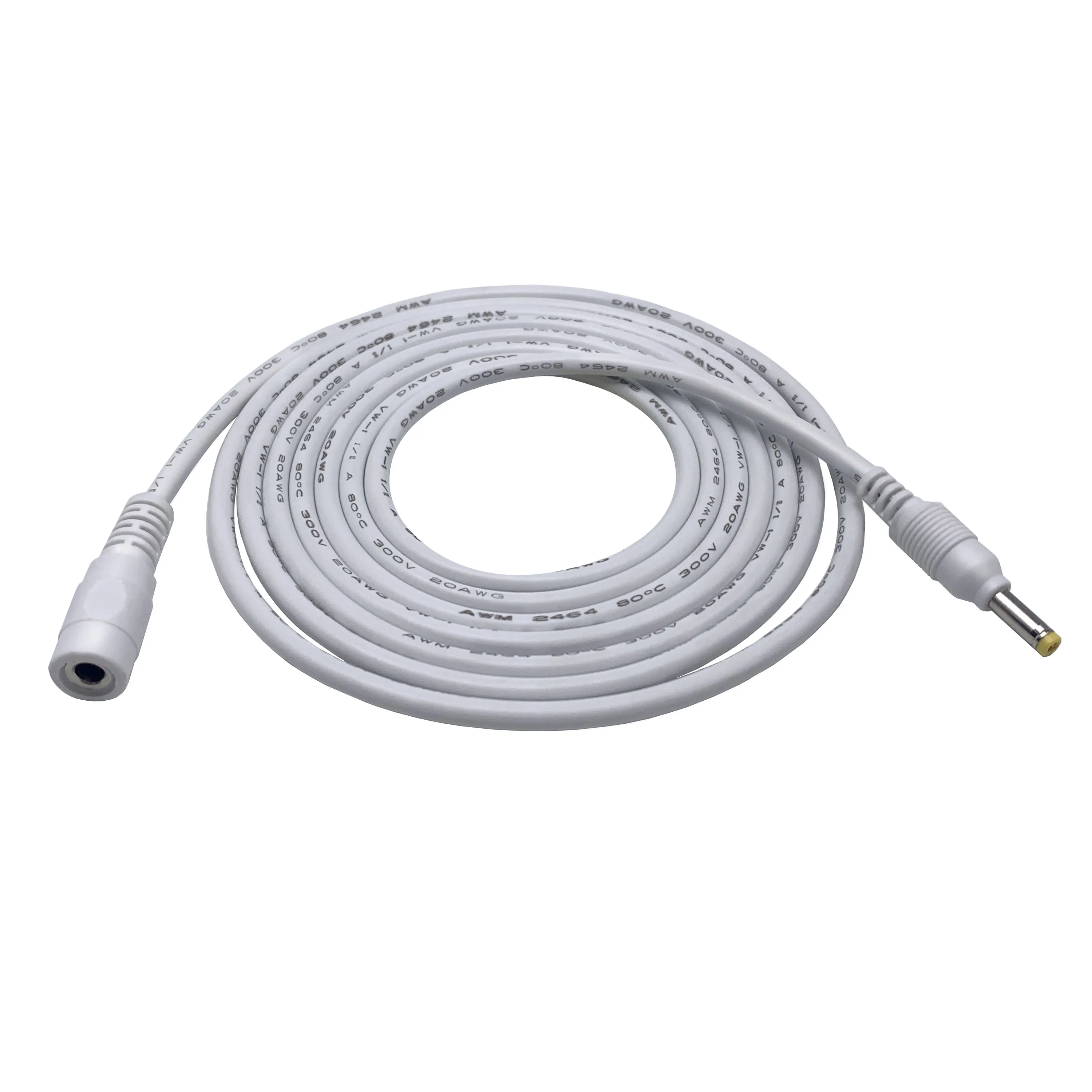 2x Prolunga Cavo Alimentazione DC 5.5x2.1mm Maschio Angolo Retto A Femmina, 15cm