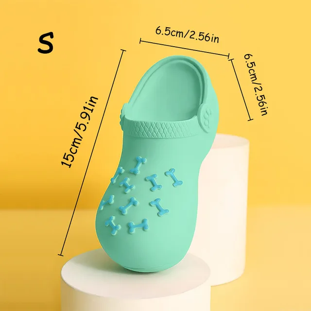Dog Squeaky Latex Slipper Toy, Chew-Resistant Puppy Self-Play Toy for Boredom Relief, Pet Dog Chewing Supplies 5