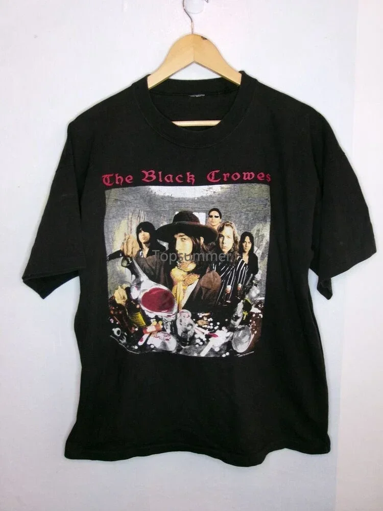 

Vintage Blacks Crowes Shirt Mens Size Extra Large Xl 1992 World Tour