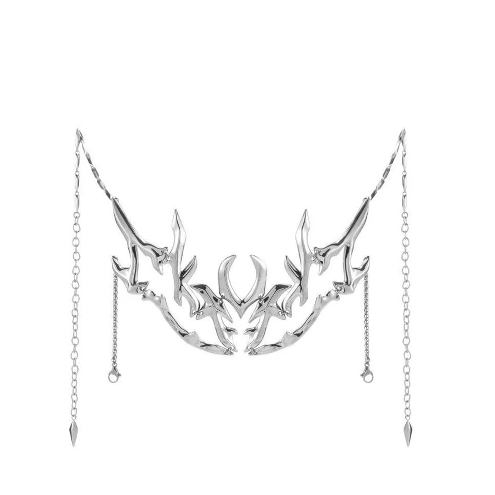 Creative Alien Decent Jaw Lips Ring Mechanical Mask Cosplay Punk Style Metal Chain Wearing Jewelry Masquerade Party Accessories