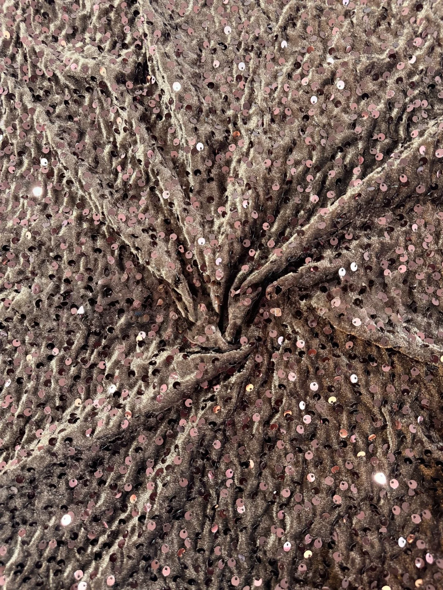 Vibrant Multicolor Sequined Embroidered Velvet Fabric