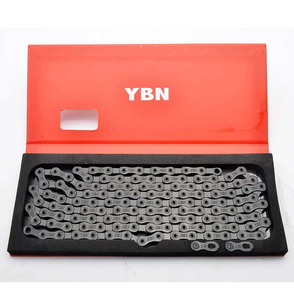 YBN bike chain 12 speed MTB road bike chain compatible with SRAM SHIMANO unpacked bicycle 126 links silver bicycle chains bicycle chain