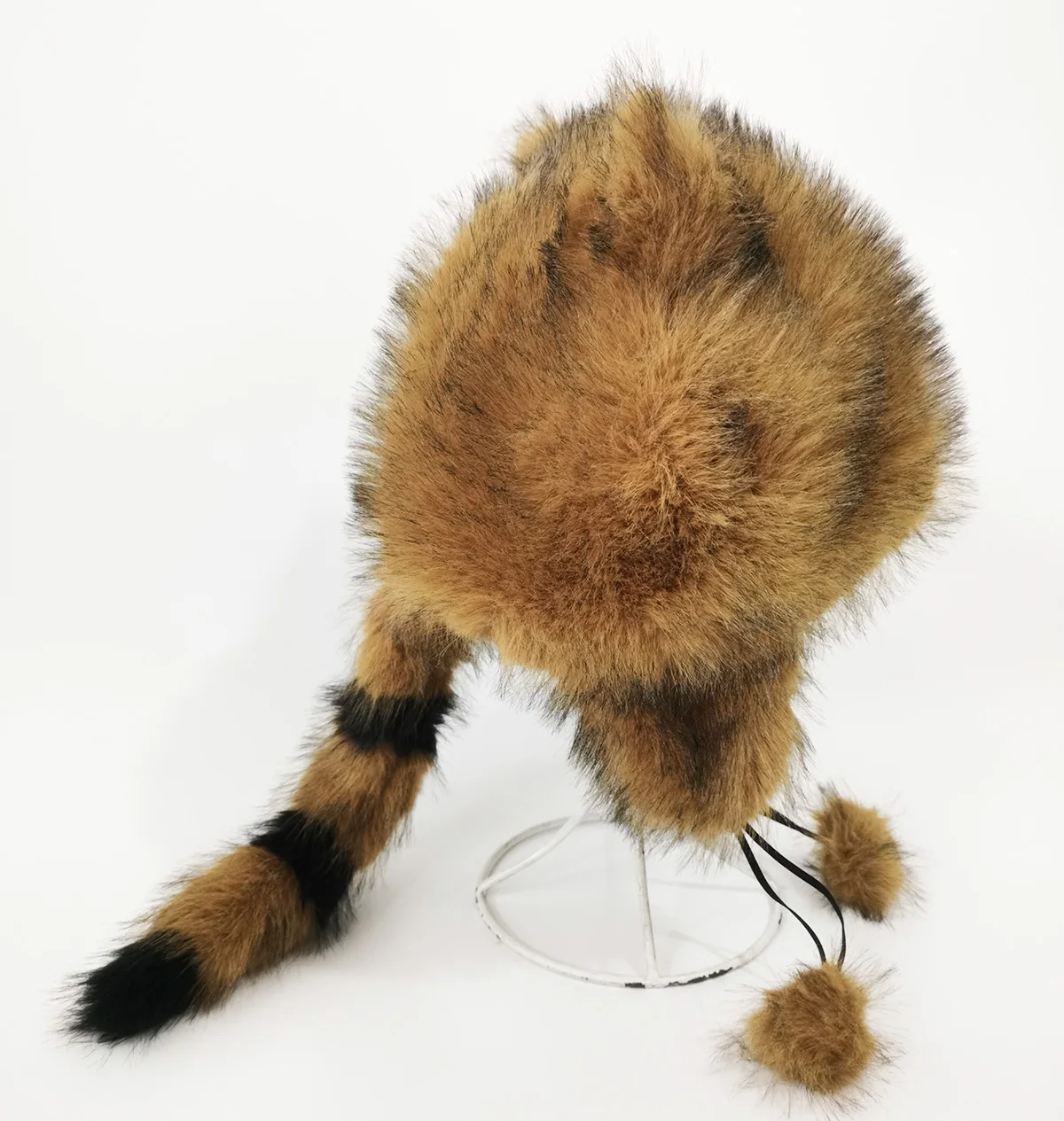 Faux Raccoon Fur Warm Hat Catcher Hat Ear Defenders Berretto Invernale In Pelliccia Russa Cappello Da Aviatore Unisex