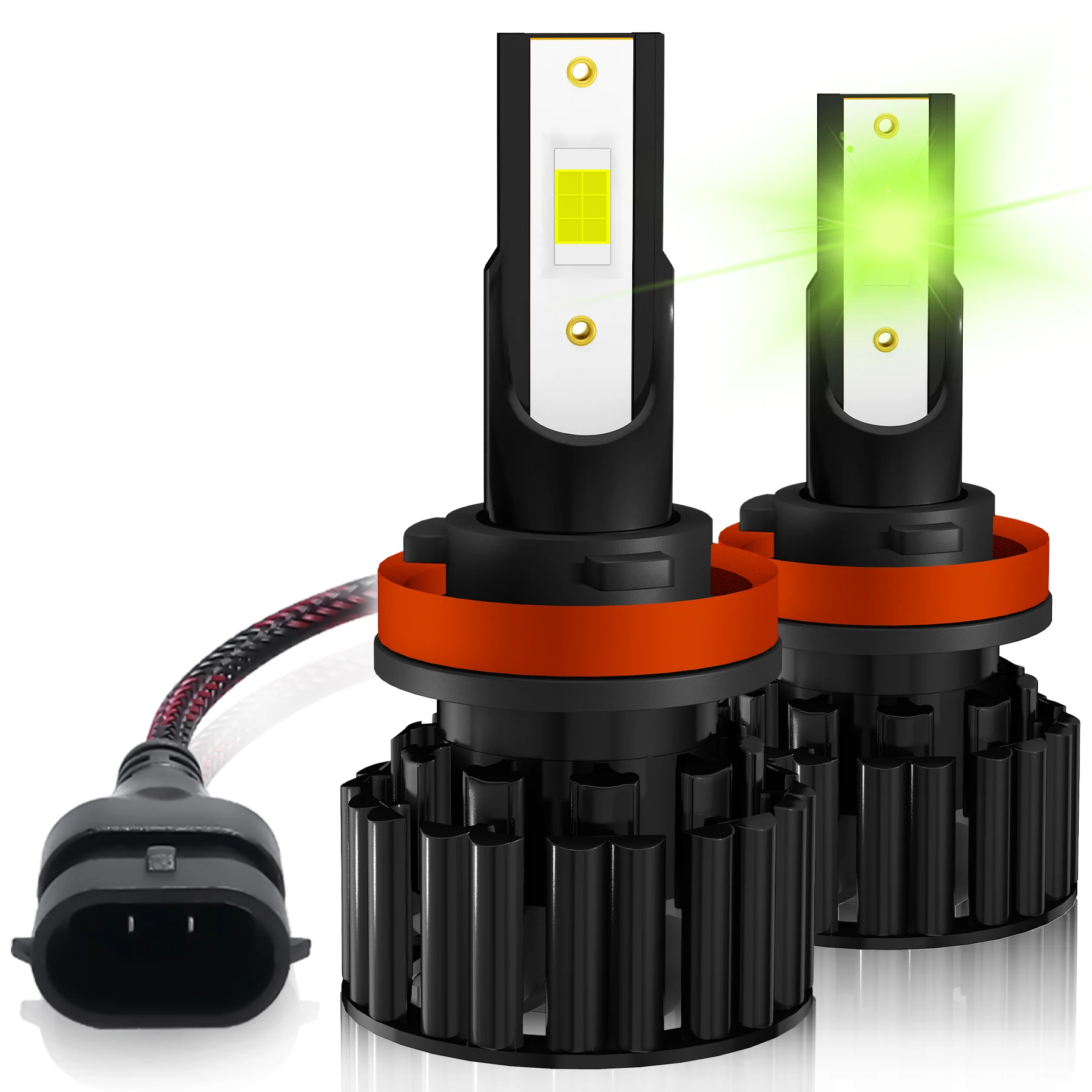 2 шт., Автомобильные светодиодные лампы H11 H7 H4 H8 H9 HB3 9005 HB4 9006 6000K 8000K 110 Вт 12 В лм