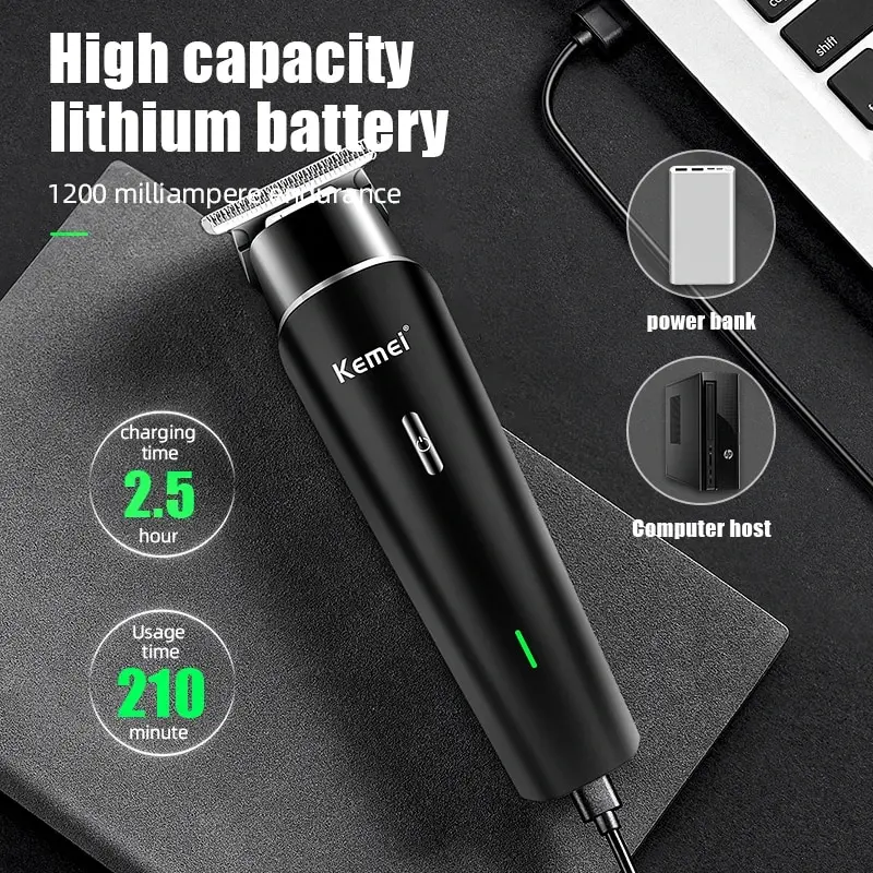 Hair Clipper Electric Clipper KEMEI Rechargeable For Men Beard Trimmer Home Kit