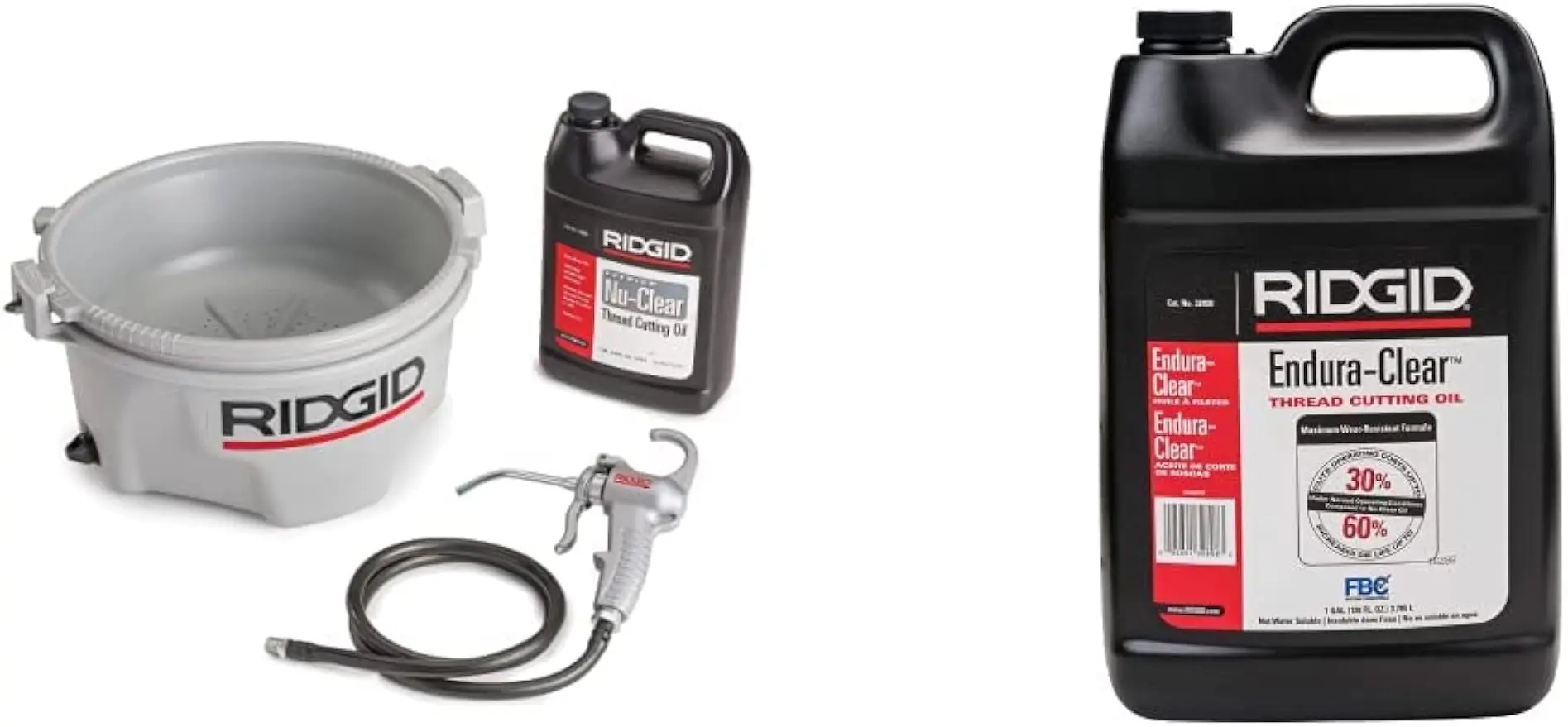 

RIDGID 10883 Model 418 Oiler with Premium Thread Cutting Oil and RIDGID - 32808 1 Gallon Endura-Clear Endura-Clear Thread