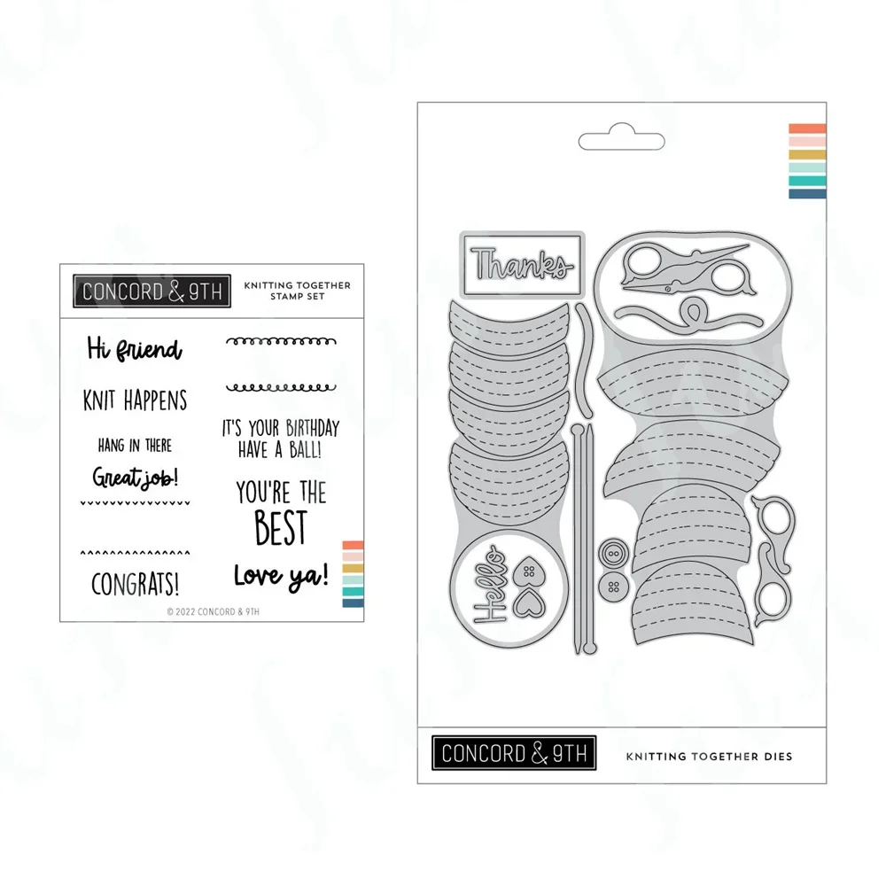 

Metal Cutting Dies Scrapbooking Decoration Embossing Knitting Together Cut Die and Stamps Template DIY Make Card Album 2023