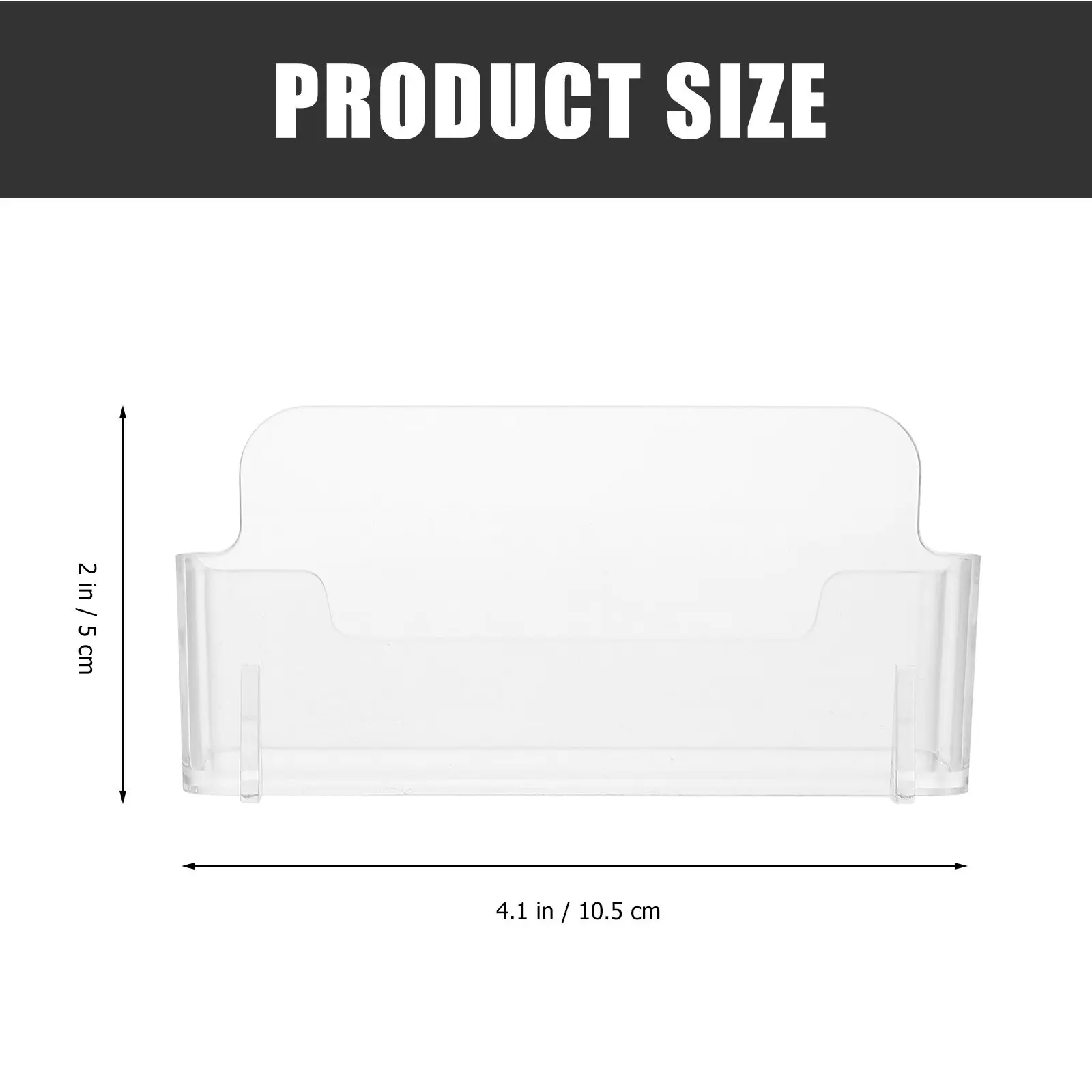 4Pcs 프리미엄 아크릴 명함 홀더 데스크탑 스토리지 홀더 부드럽고 미학적인 디자인 다양한 용도 사무용품