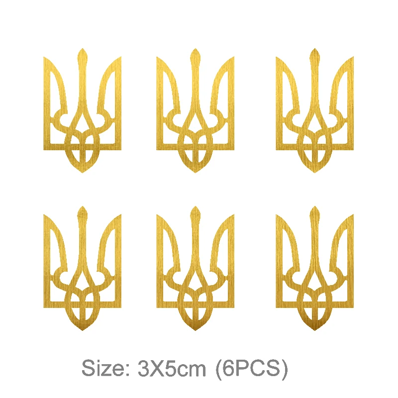 

21930# 3x5cm Car Sticker Coat of Arms of Ukraine Waterproof Vinyl Decal Car Stickers Window Decor Pegatinas Para Coche