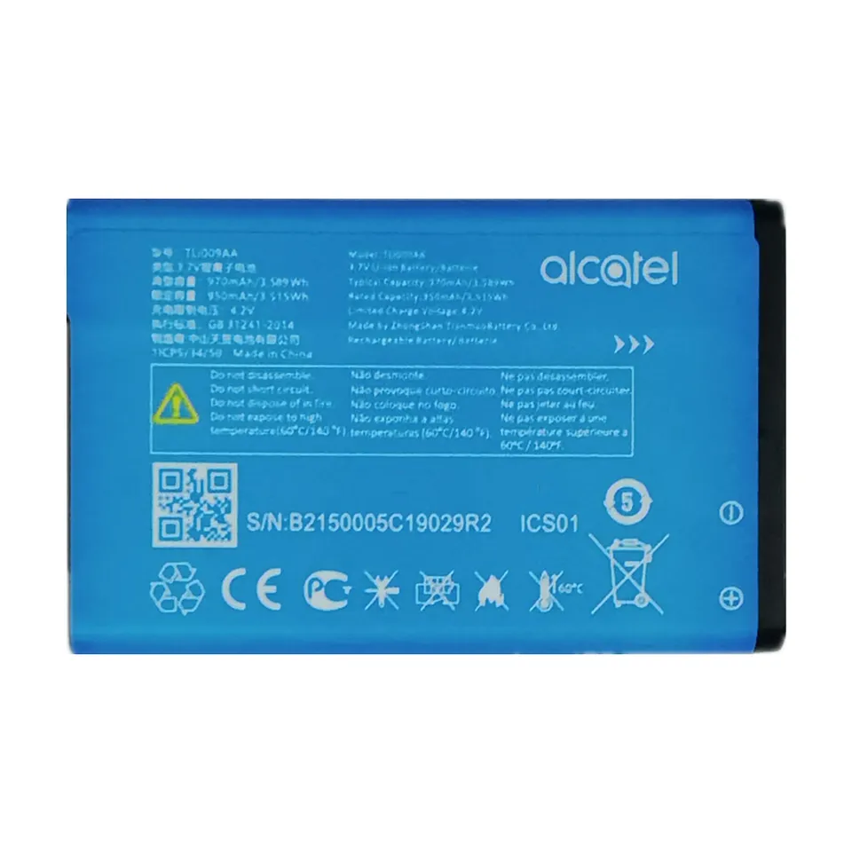 Batteria Di Ricambio TLi009AA 950mAh Per Alcatel One Touch – OT-2053D, OT-3025X, OT-2053X E Altri – Ioni Di Litio 3,7V