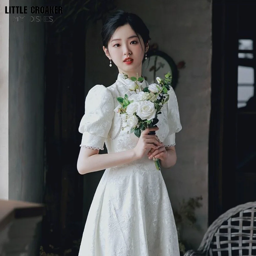 Women Qipao Young Girl 2023 New Cocktail Dress Engagement Dress Retro Chinese Small Man Can Wear A Certificate At Ordinary Times