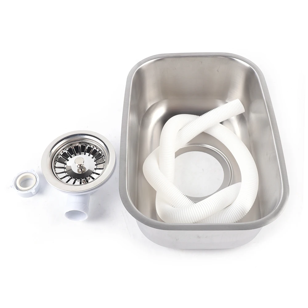 RV Caravan Camper 304 Stainless Steel Hand Wash Basin Kitchen Rectangular Sink Hand Wash Basin Sink