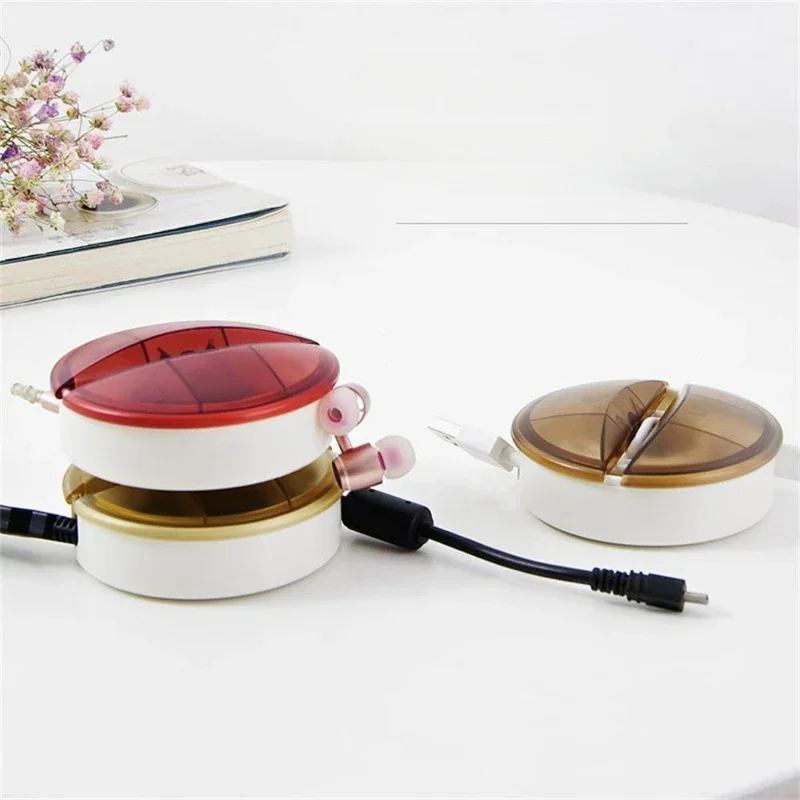 Cable Organizer Charging Cord Organizer Retractable Portable Cord Winder for Home Office 1pc