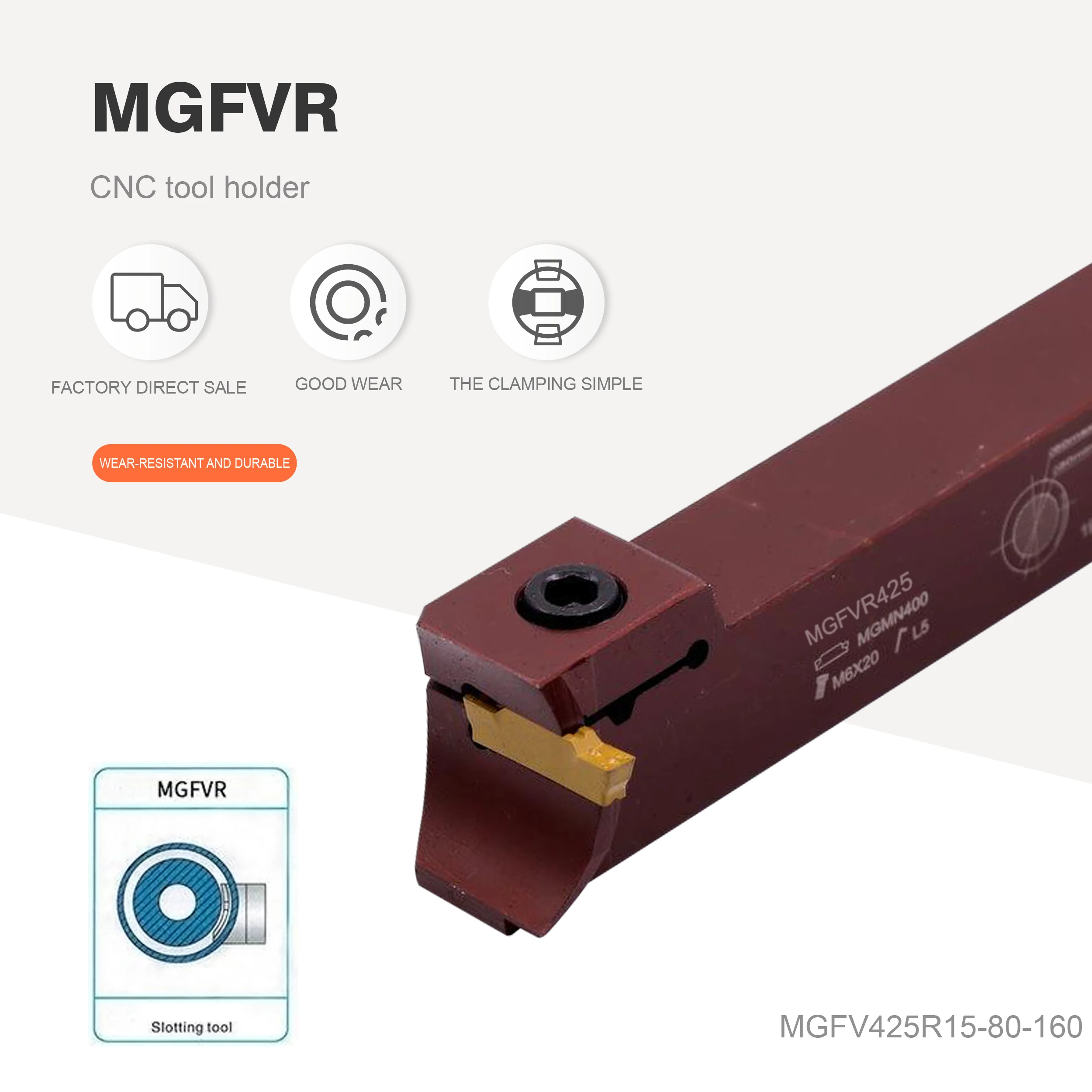 Face Grooving Knife Mgfvr425 Double Head Grooving Knife Mgmn400 Carbide