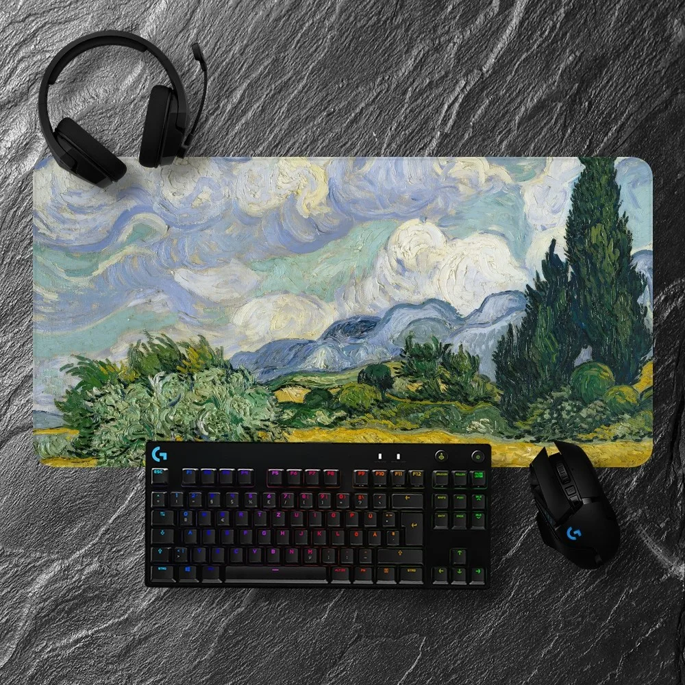 Van Gogh The Starry Night Art Mousepad Non-slip Lockedge Office Student Gaming Thickened Large Writing Pad Cushion 3