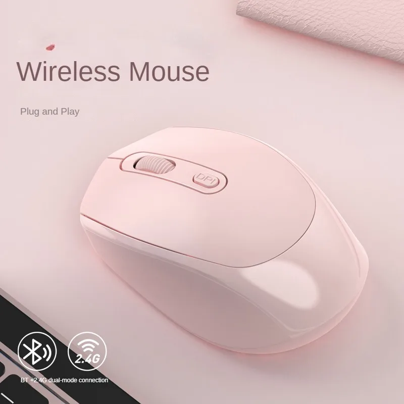 Bluetooth 5.1 Wireless Mouse 2.4G Wireless Mouse Dual Mode Rechargeable Mouse 1200 DPI Gaming Mouse For Macbook Tablet Laptop PC
