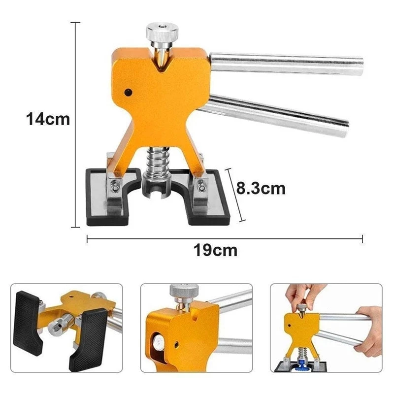 Outils d'enlèvement de bosse de carrosserie de voiture avec 18pcs Kit de  film de réparation de bosse pour les dommages causés par la grêle de  voiture sans peinture et les bosses de