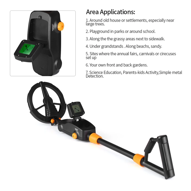 JAJA MD1008A Metal Gold Detector Pinpointer Handheld Silver Jewelry Treasure Underground Metal Detector Tracker Seeker Finder