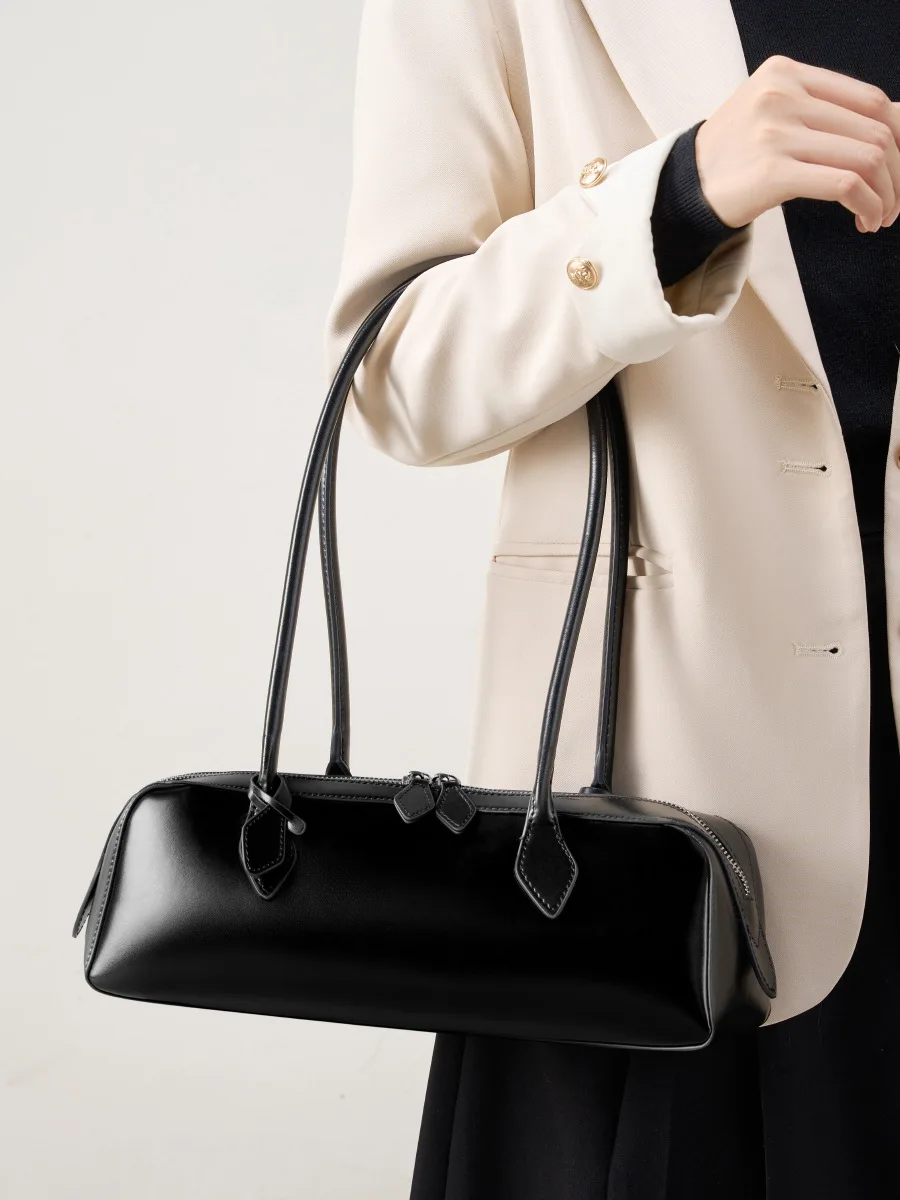 YANATARI genuine leather bag woman 2026 korean luxury bag vintage long shoulder bag Handbags ladies underarm Bag Shopping bag 4