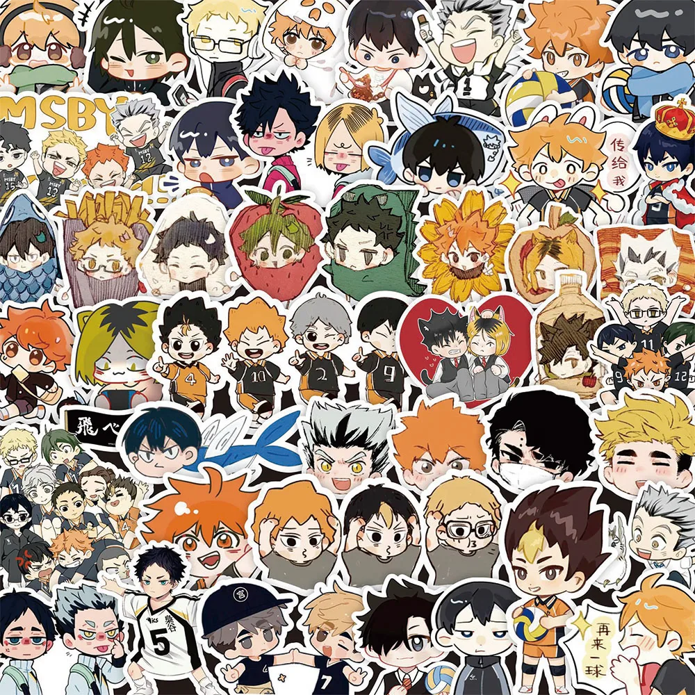 

10/30/75pcs Cute Haikyuu!! Anime Sticker Graffiti Waterproof Decals Notebook Fridge Phone Cool Cartoon Sticker Kid Birthday Gift