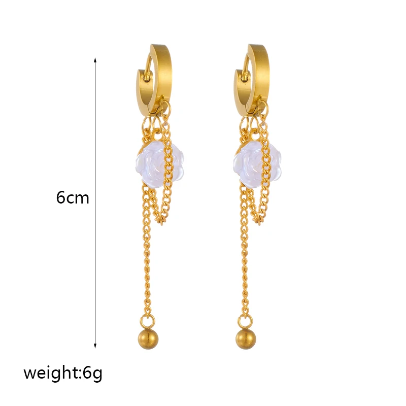 DIEYURO 316L Stainless Steel Heart Butterfly Crystal Charm Earrings For Women Girl Fashion Waterproof Ear Jewelry Gift Party