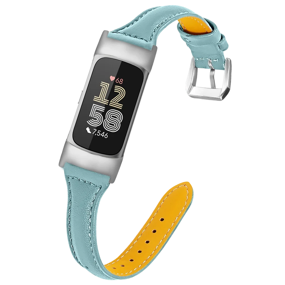 Leather Strap Fashion Casual Wristband with Metal Connector and Classic Buckle