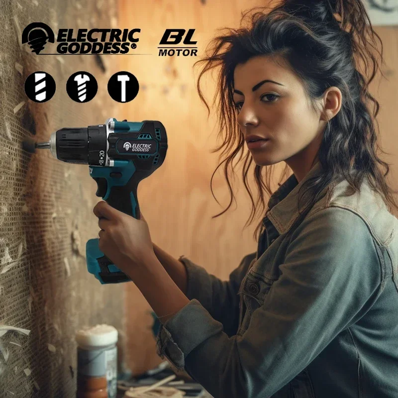 

Makita DDF487 18V 1000Nm Brushless Rechargeable 10mmImpact Driver Electric Drill Electric Tool Impact Screwdriver Electric Drill