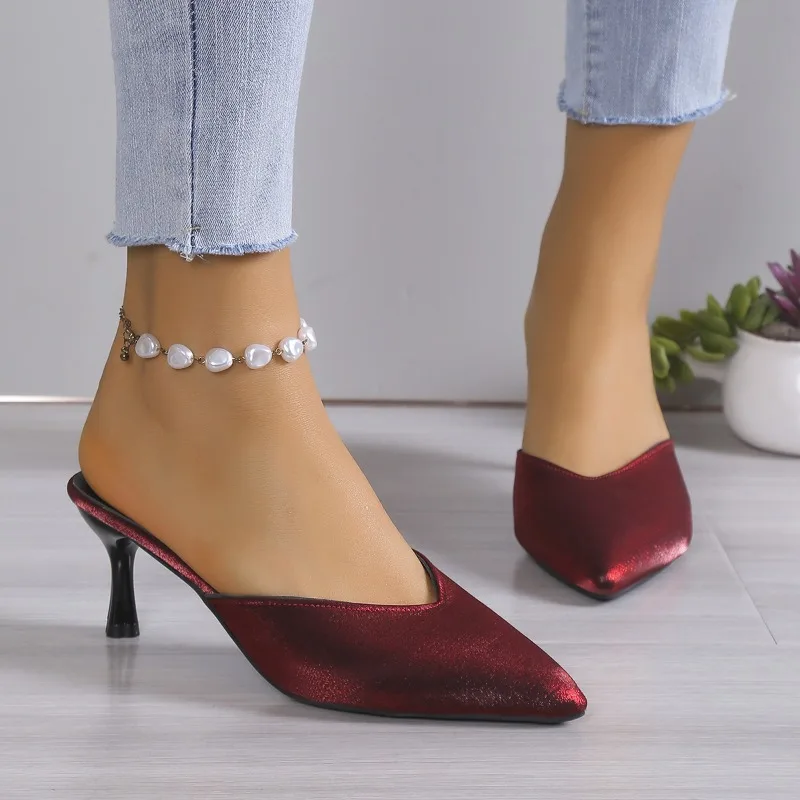 Eleganckie damskie szpilki ze skóry ze szpiczastym noskiem lato_voghion.com