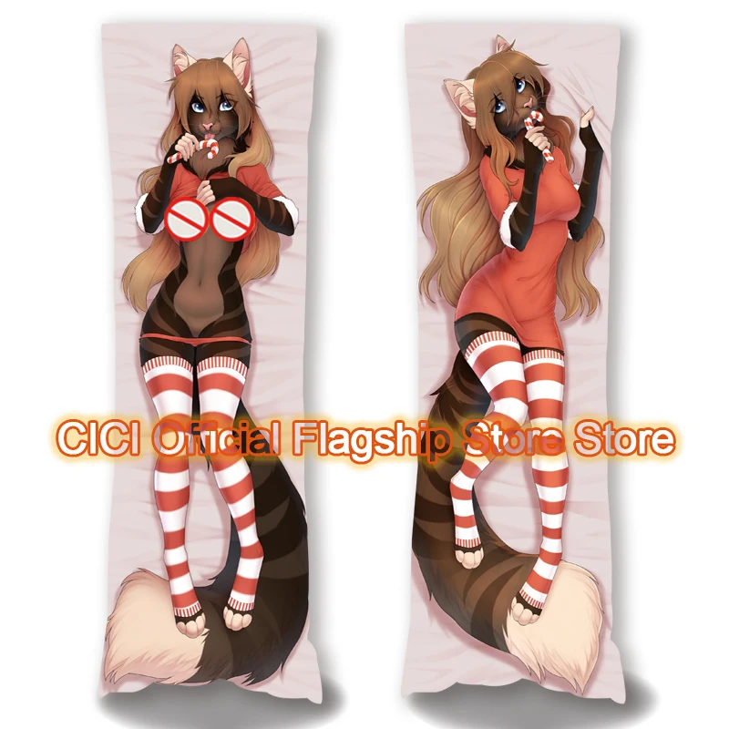 

Dakimakura Anime kiara aman Furry Double-Sided Print Life-size Body Pillow Cover
