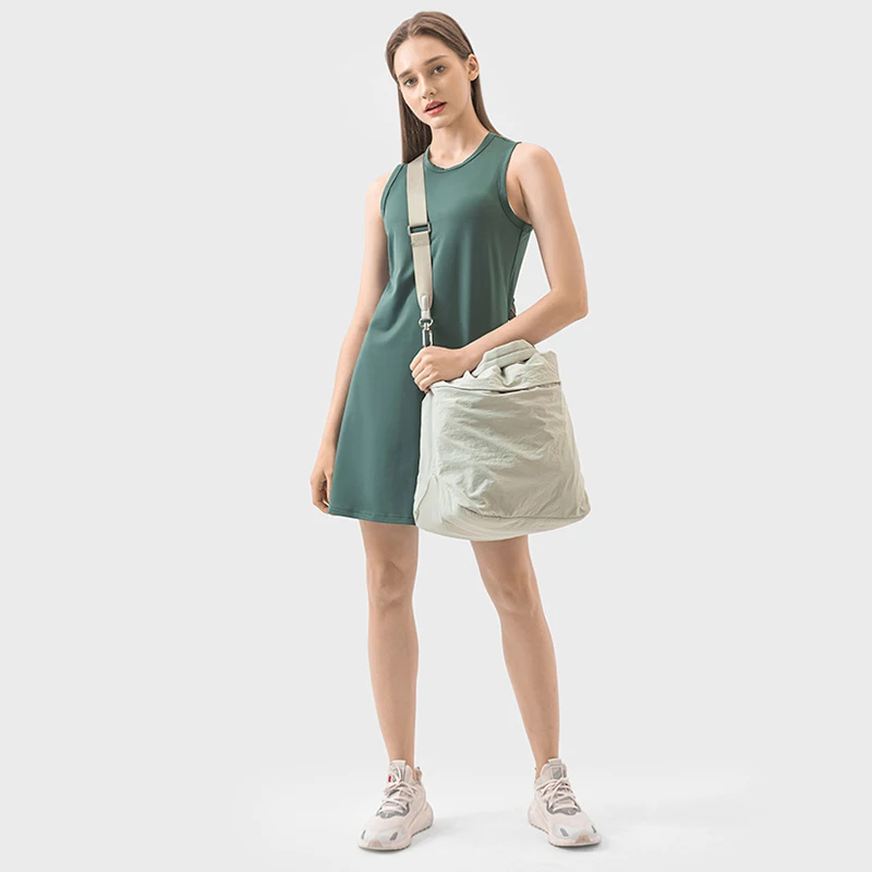Tennis Dress Women Sleeveless Sports Suit Loose Outside Running Fitness Breathable Skirt Female Golf Badminton Yoga Skirts