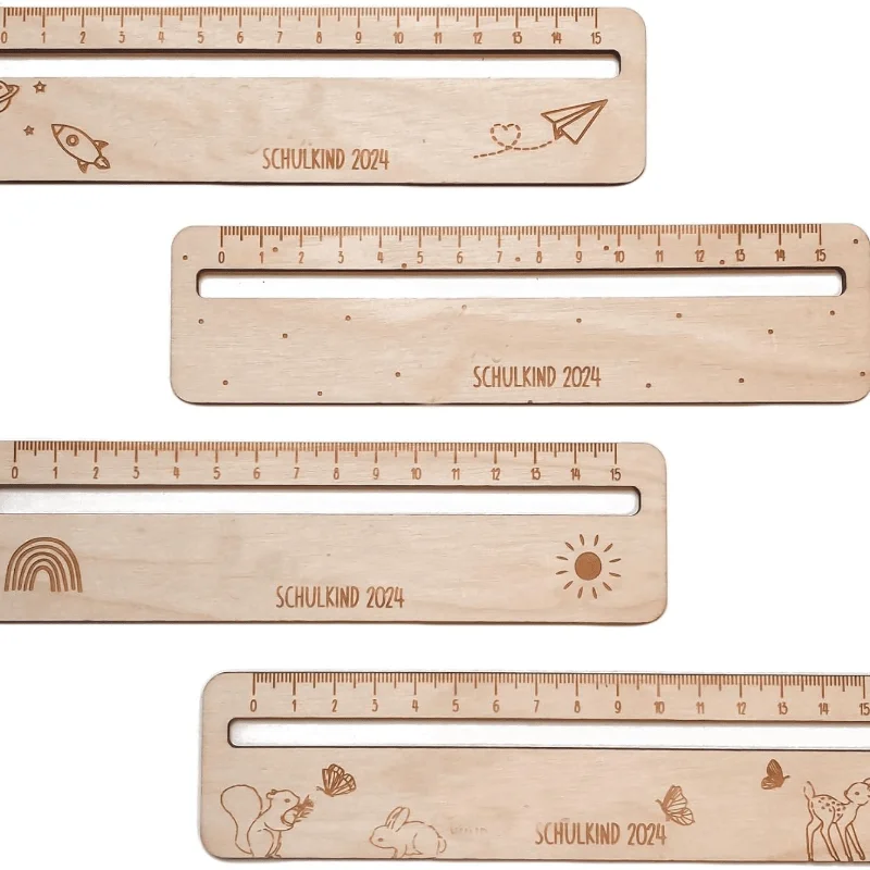 Reading Strips Wooden Children Ruler Small Paragraph Size Tracking Rulers Measuring Ruler Text Guide Learning Tool