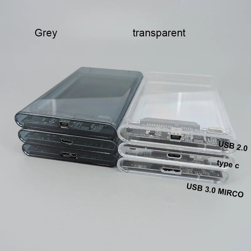 External hd case 2.5 SATA to USB 3.0 5Gbps Transparent Portable External hard drive 2.5 hdd Enclosure For PC Disk SSD Box q1 hdd enclosure hard disk case external hard drive housing