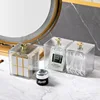 Makeup Storage Organizer Bathroom Jar Cotton Swab Storage Acrylic Square Container Cotton Puff Storage Box Cosmetic Cotton Box 3