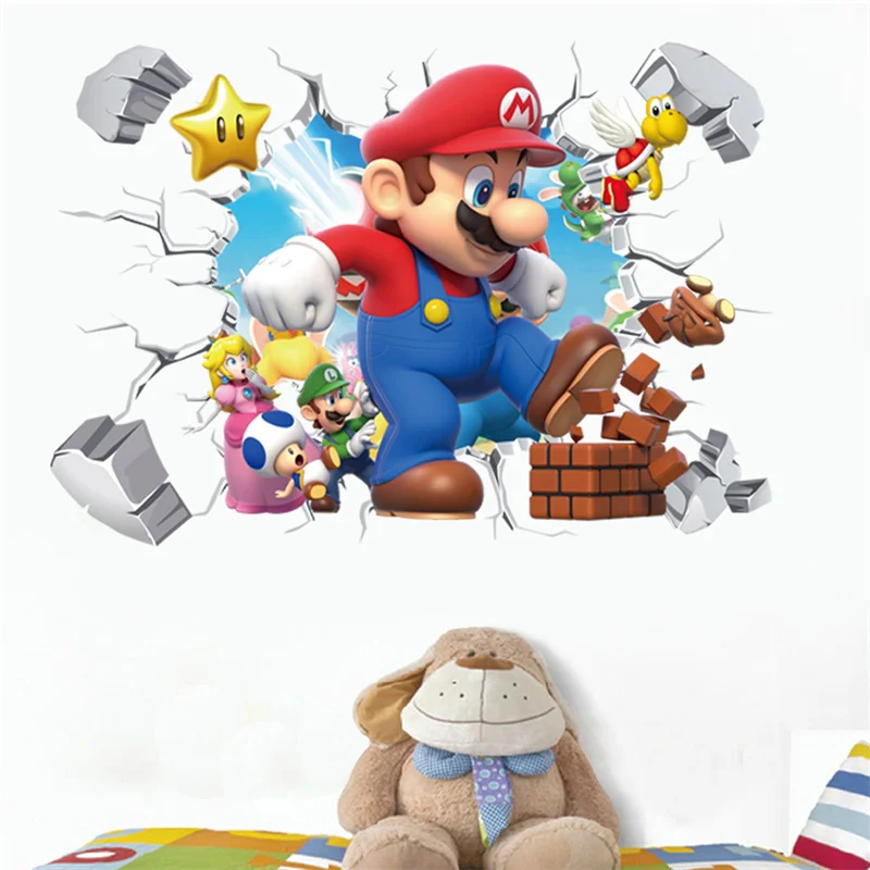 MINISO Cartoon Game Wall Sticker For Kids Rooms Decals Nursery Home Decor Vinyl Mural For Boy Bedroom Living Room Mural Art wall stickers wall sticker