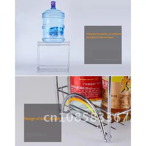 

Kitchen Organizer Spice Jar Shelf Organizer 2 Tier Stainless Steel Spice Bottle Rack Holder Storage Kitchen Countertop Shelves