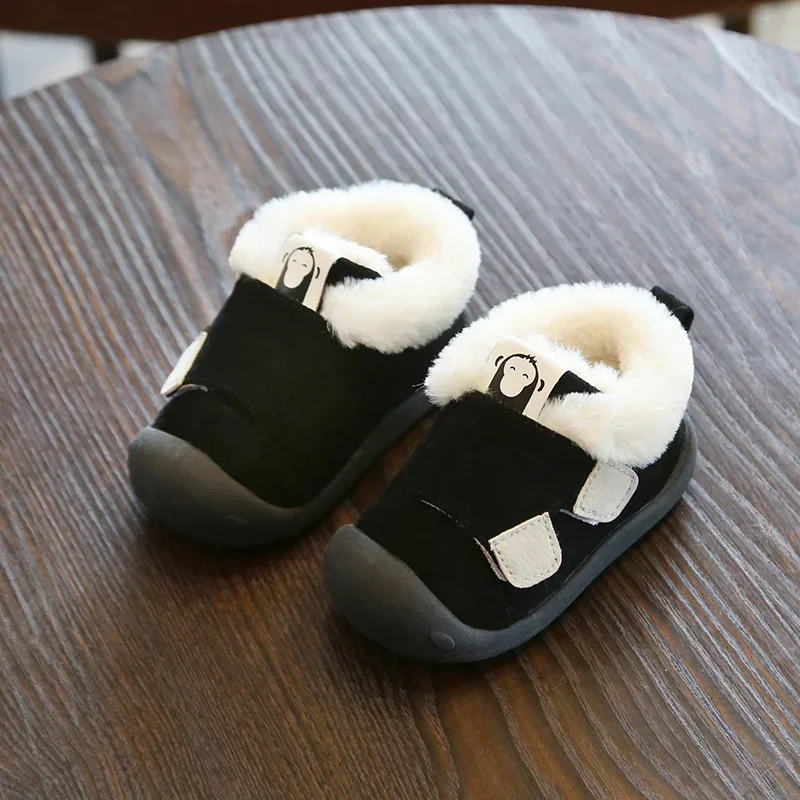 Baby Winter Boots Warm Plush Girls Boys Snow Boots Soft Bottom Non-Slip