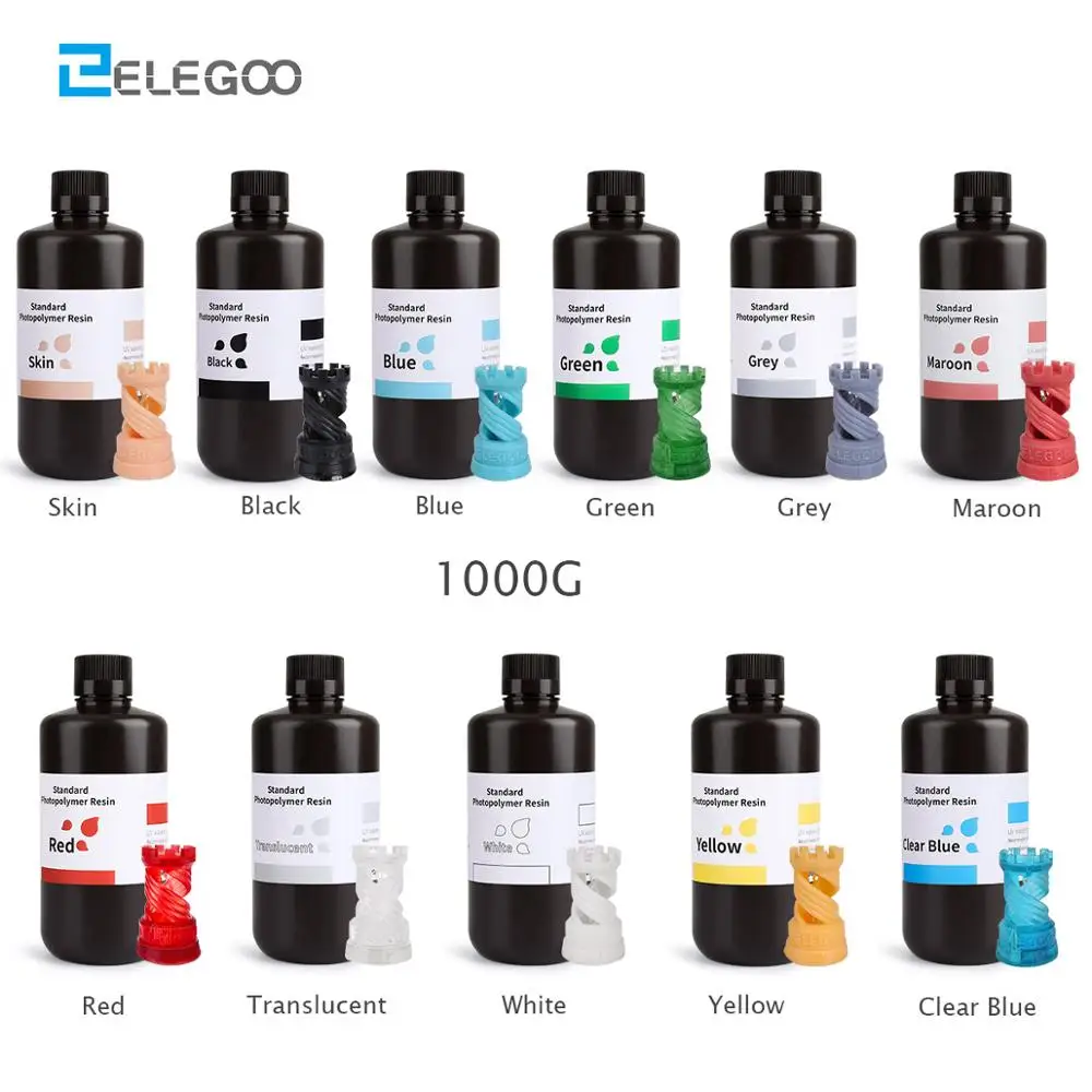 Elegoo 3d Printer Resin Lcd Uvcuring Resin 405nm Standard Photopolymer