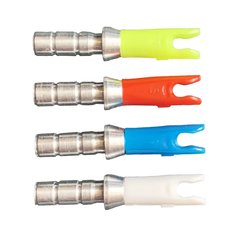 24pcs Arrow Pin Nocks Size S Arrow Nock +Aluminum Pin For ID 3.2 mm 4.2